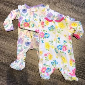Floral preemie sleep n plays